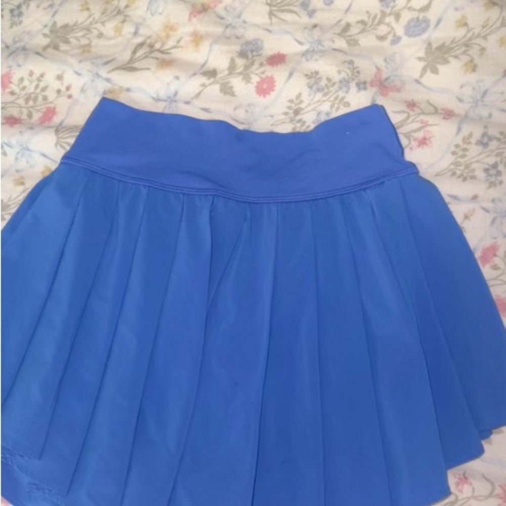Aerie Blue Pleated Skater Skorts